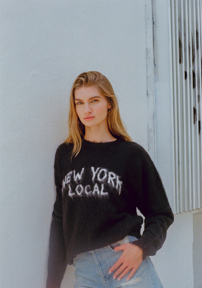 22NJ New York Local black Unisex Mohair Sweater – TUTUNJ