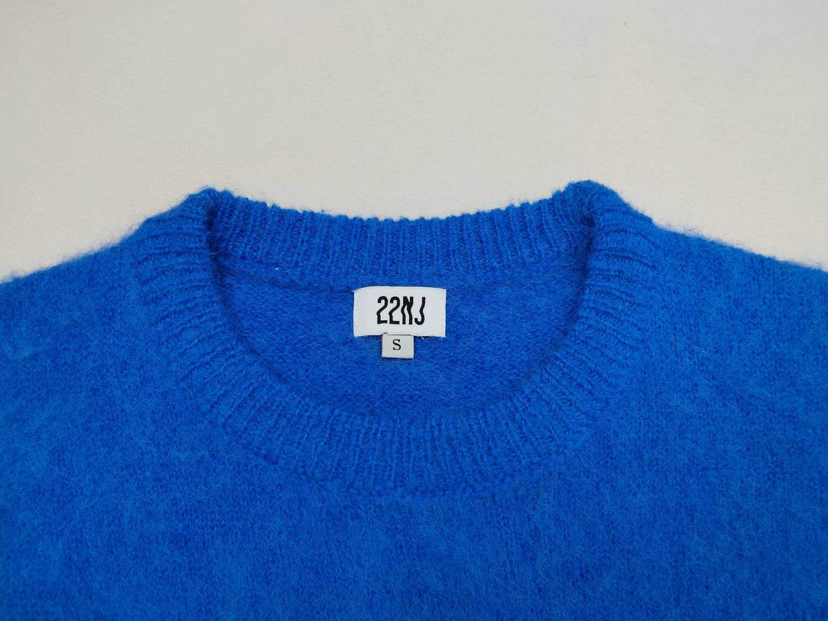 【希少】NKNIT blue mohair hoodie knit mnml Men's Mohair Hoodie Blue at Amazon Men's Clothing store