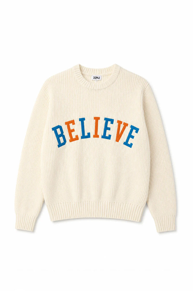 Believe Unisex Cotton Rib Sweater