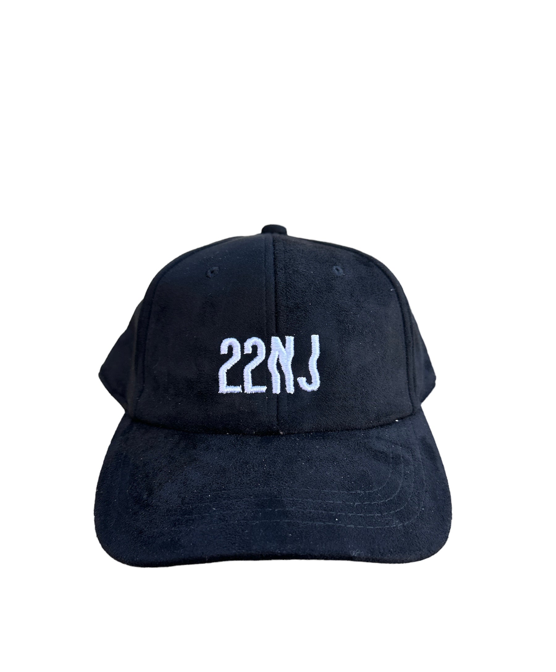 22NJ Black Suede Leather Cap