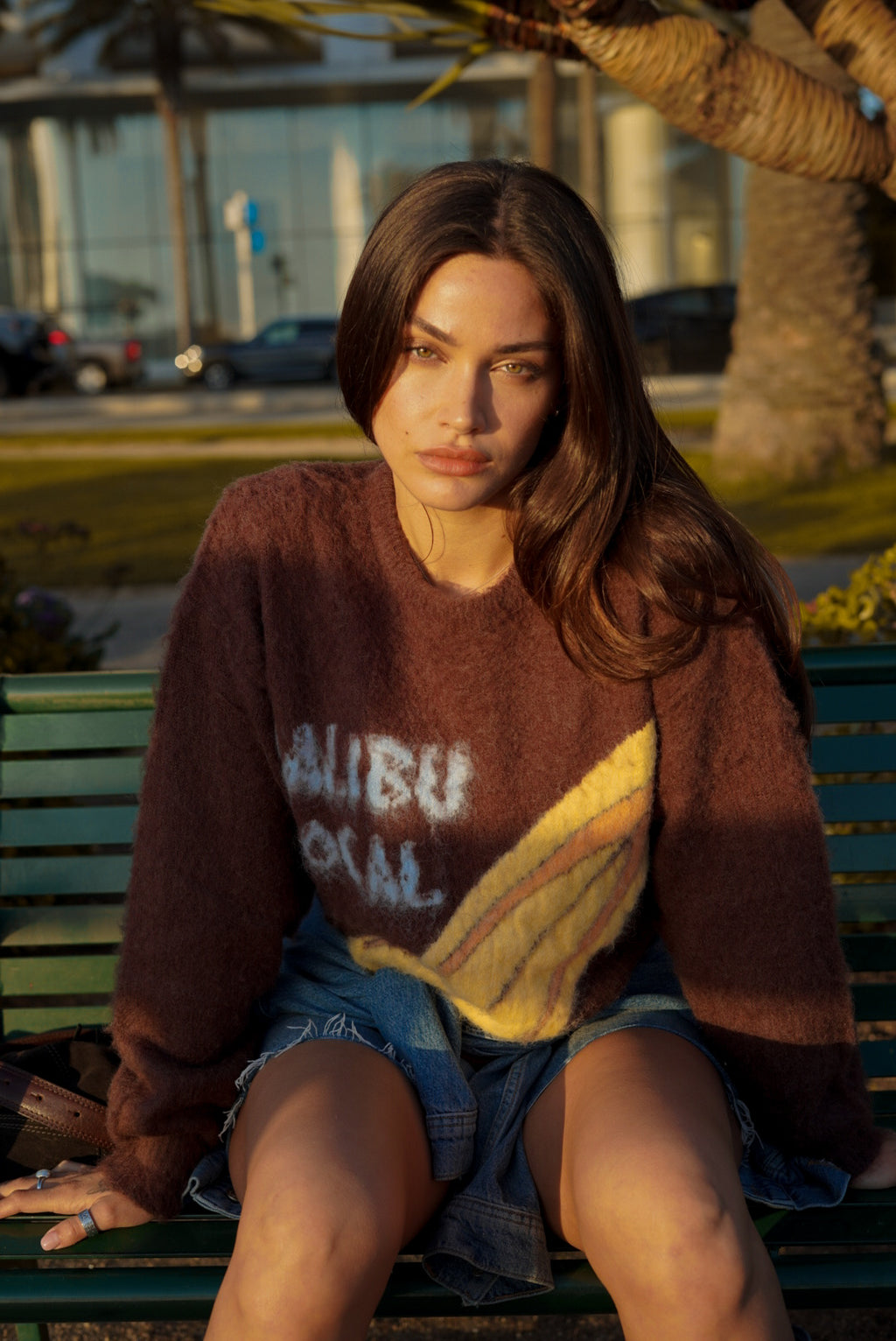 Malibu Local Brown Unisex Mohair Sweater