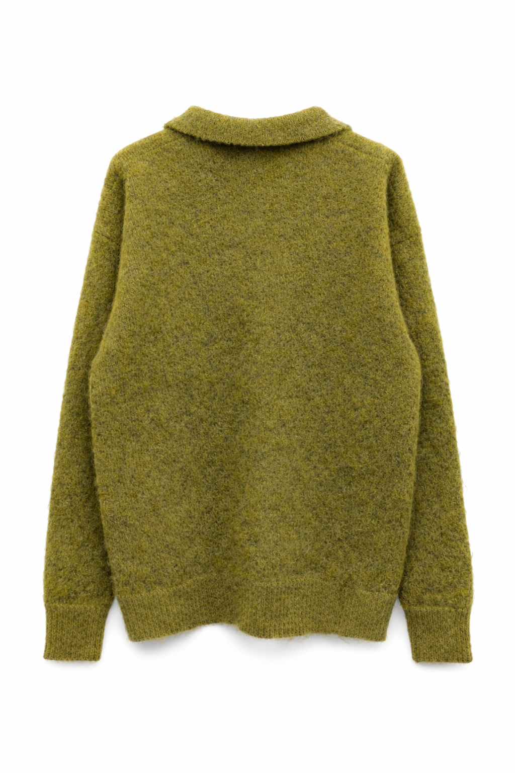 22NJ Olive Green Unisex Polo Mohair Sweater