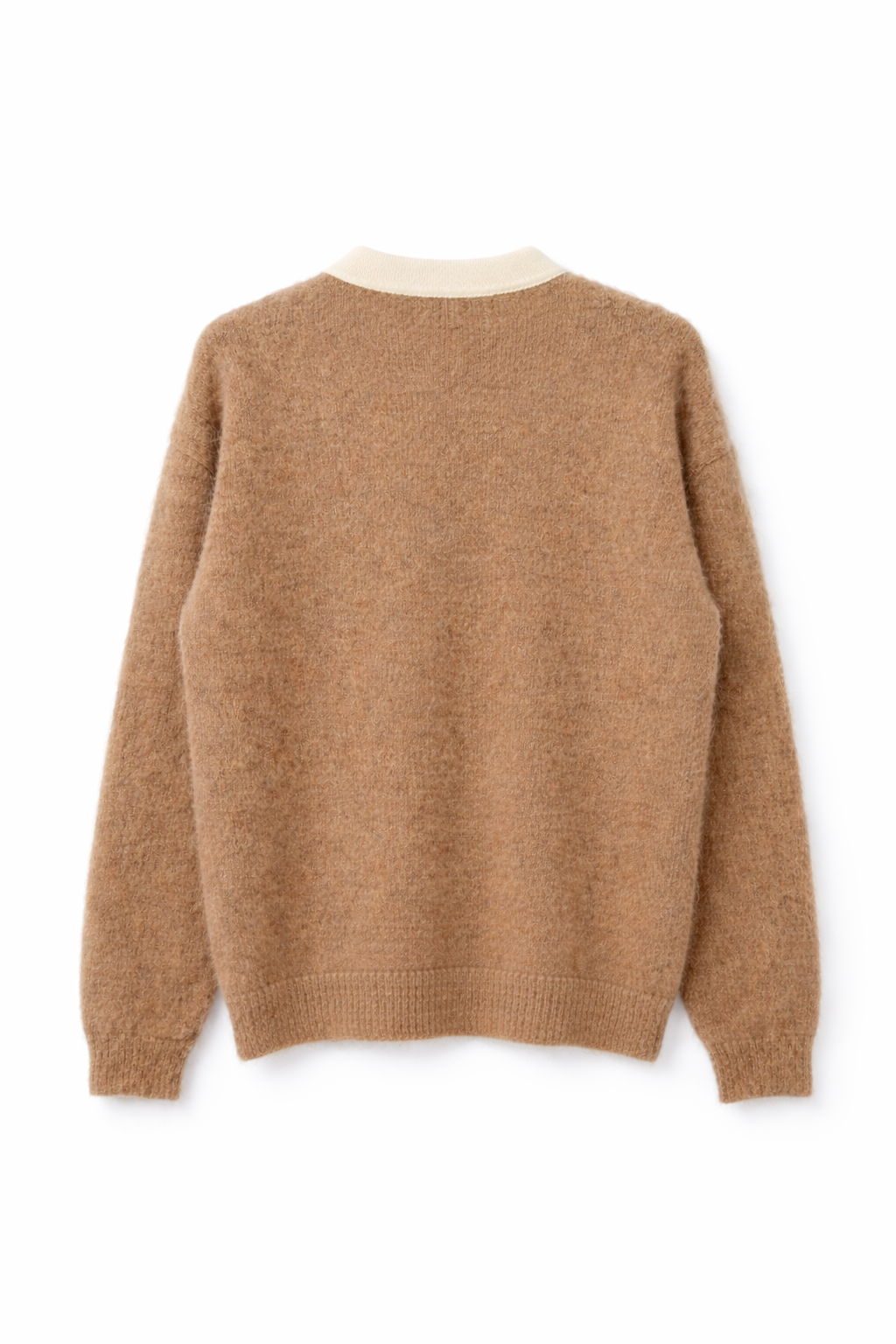 22NJ Brown Polo Mohair Unisex Sweater