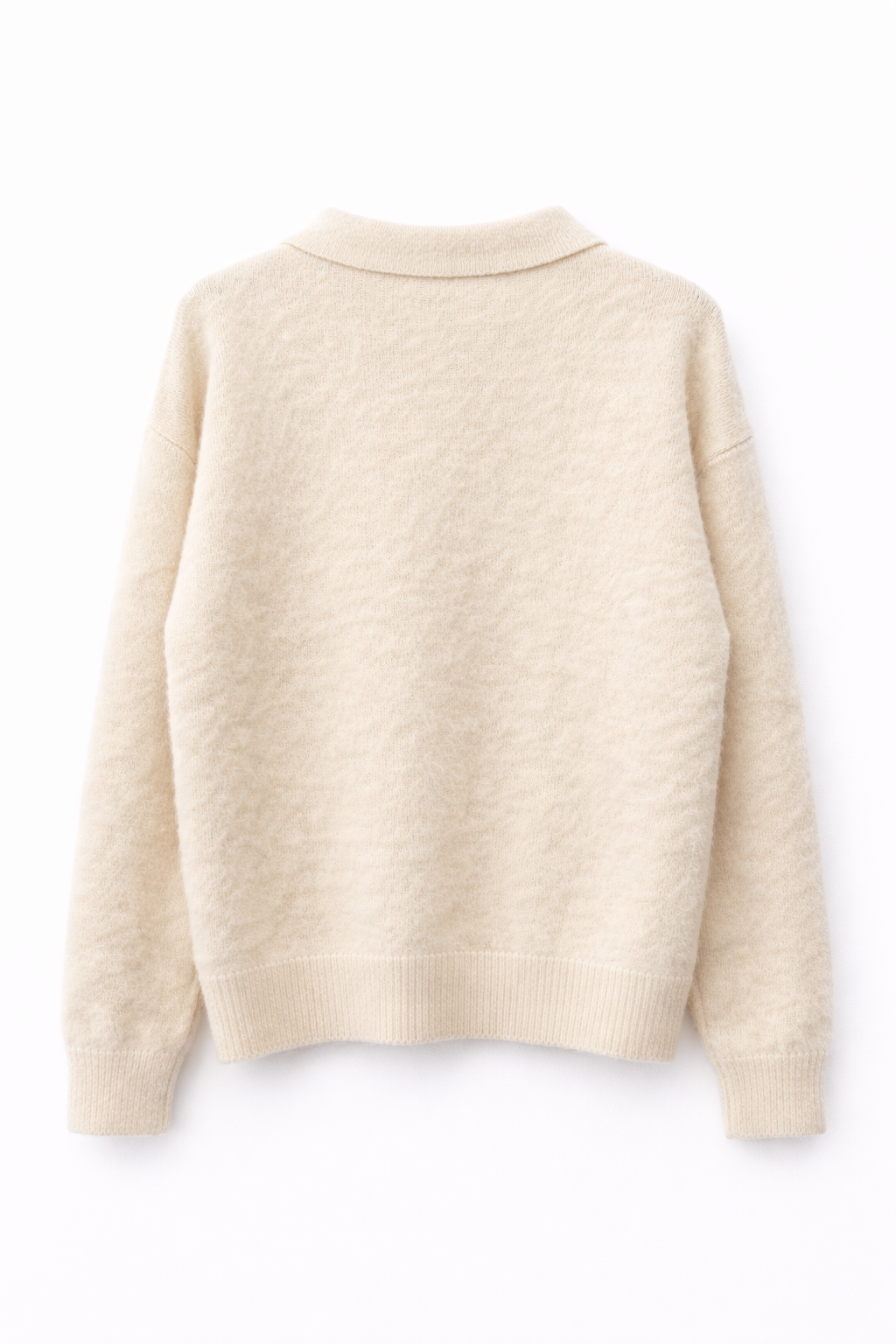 22NJ CREAM WHITE POLO MOHAIR SWEATER