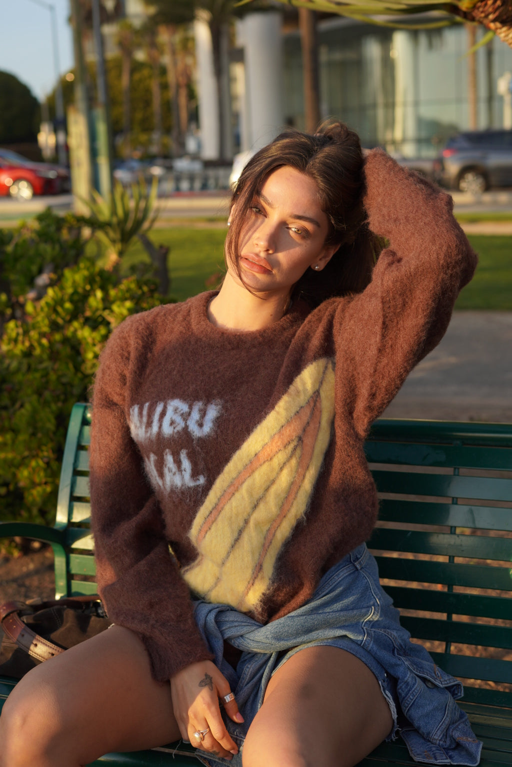 Malibu Local Brown Unisex Mohair Sweater