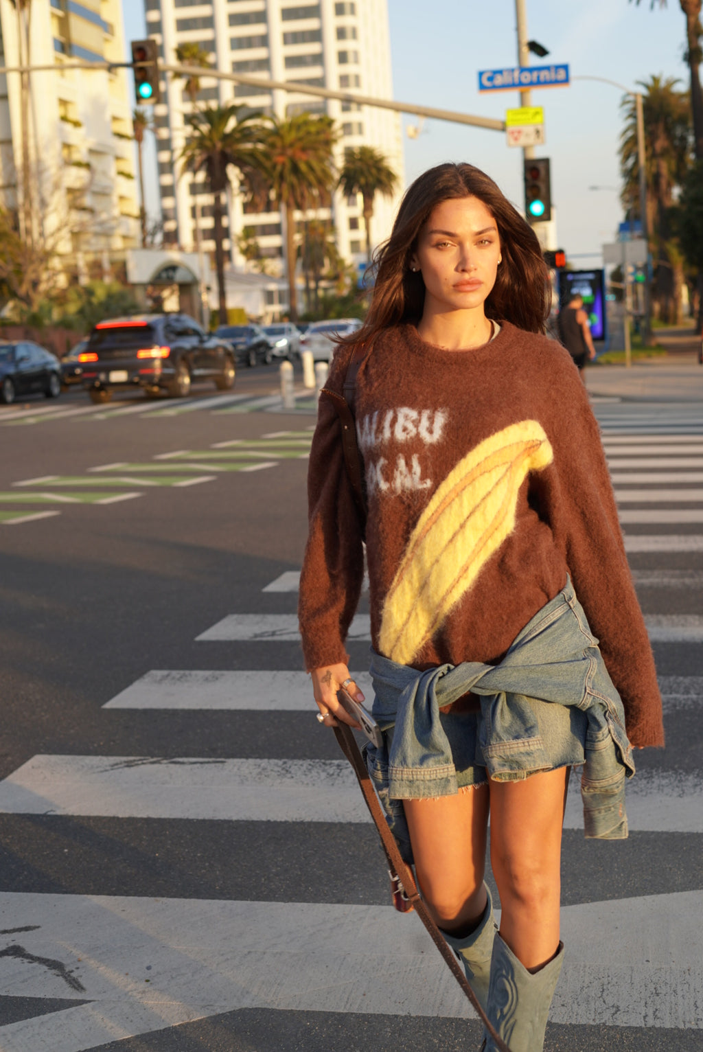Malibu Local Brown Unisex Mohair Sweater