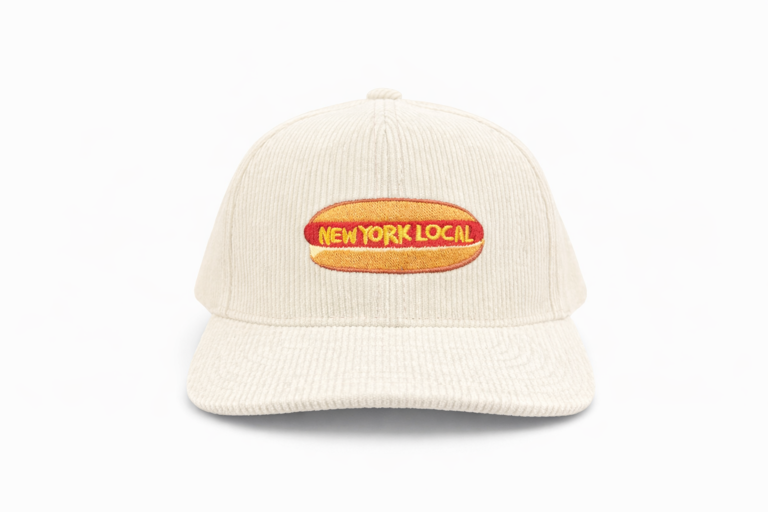 New York Local Hot Dog Corduroy Cream Cap