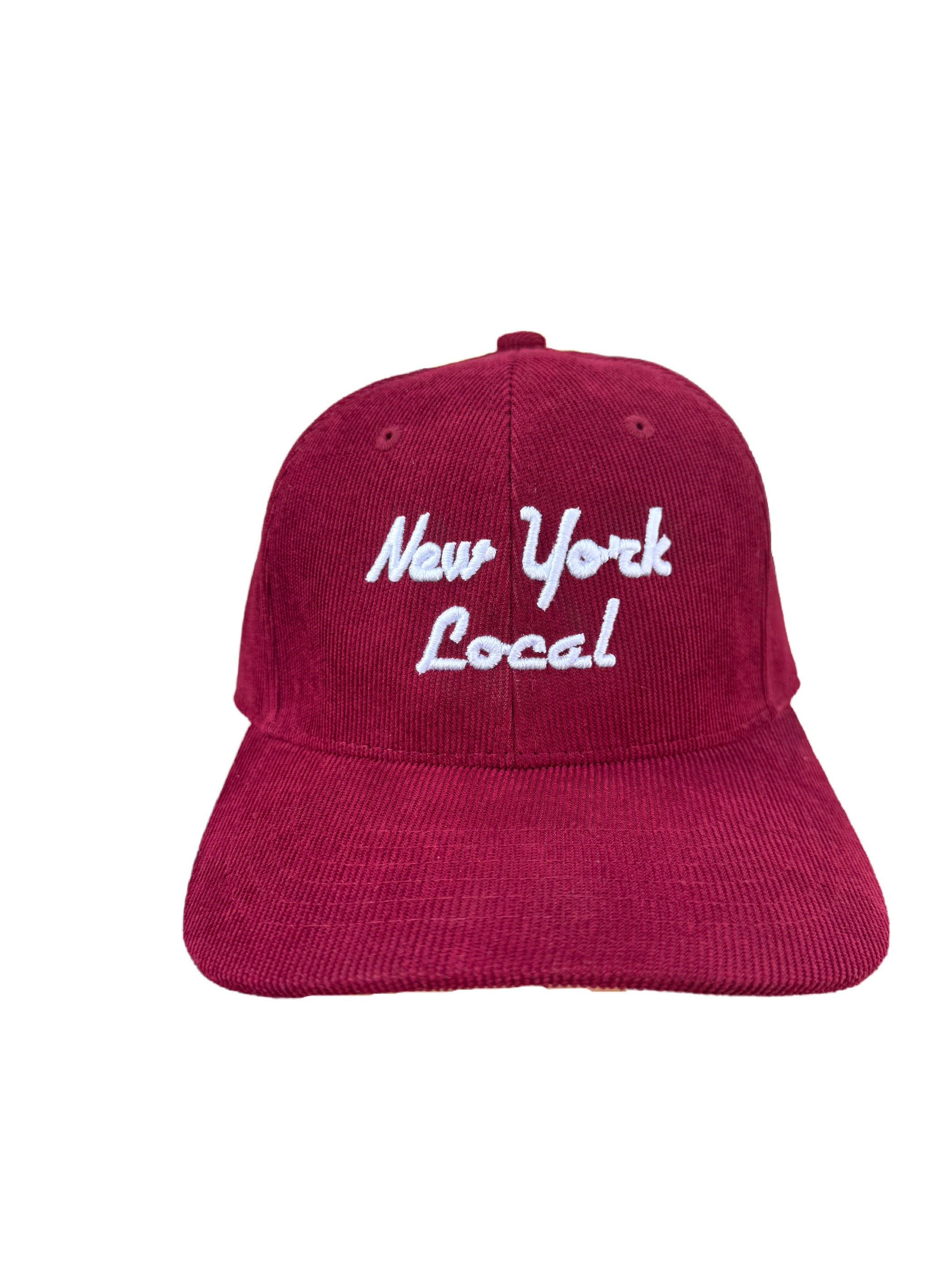 New York Local Corduroy Burgundy Unisex Cap