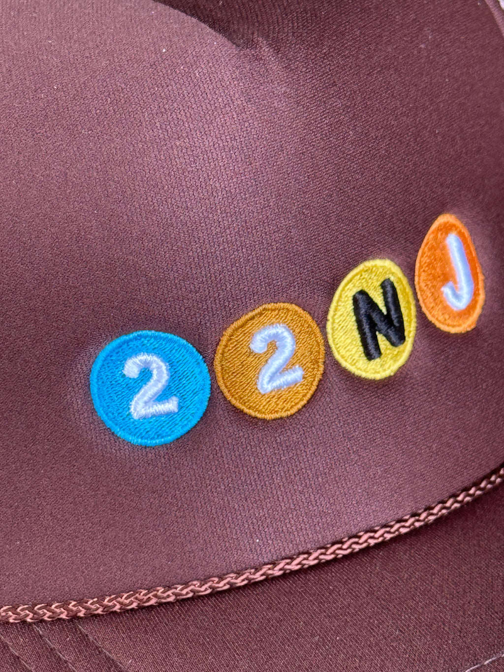 22NJ Subway Brown Trucker Cap