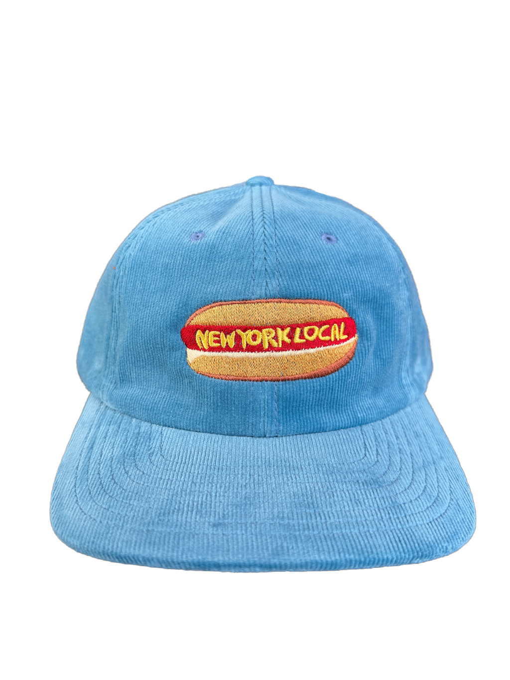 New York Local Hot Dog Corduroy Baby Blue Cap