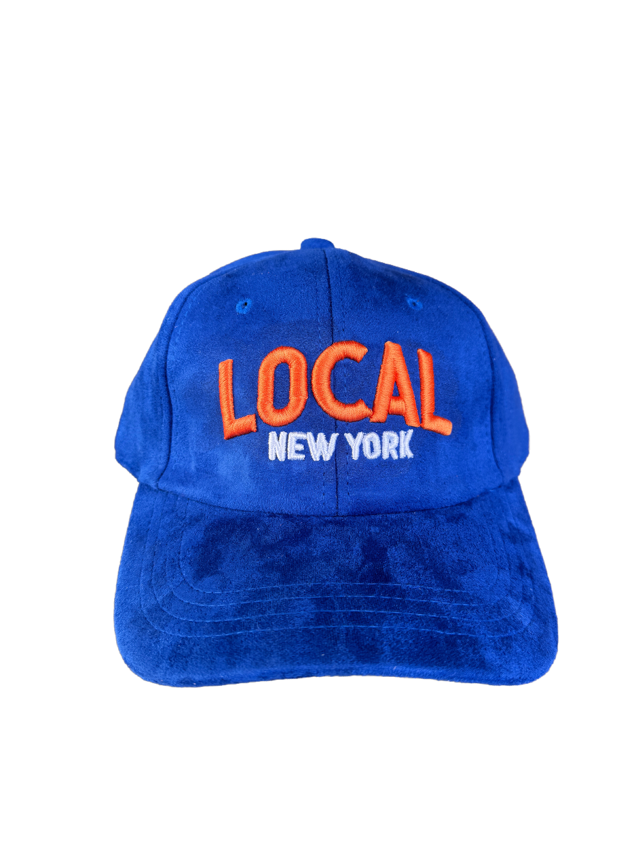 "LOCAL NEW YORK" Navy Blue Suede Cap