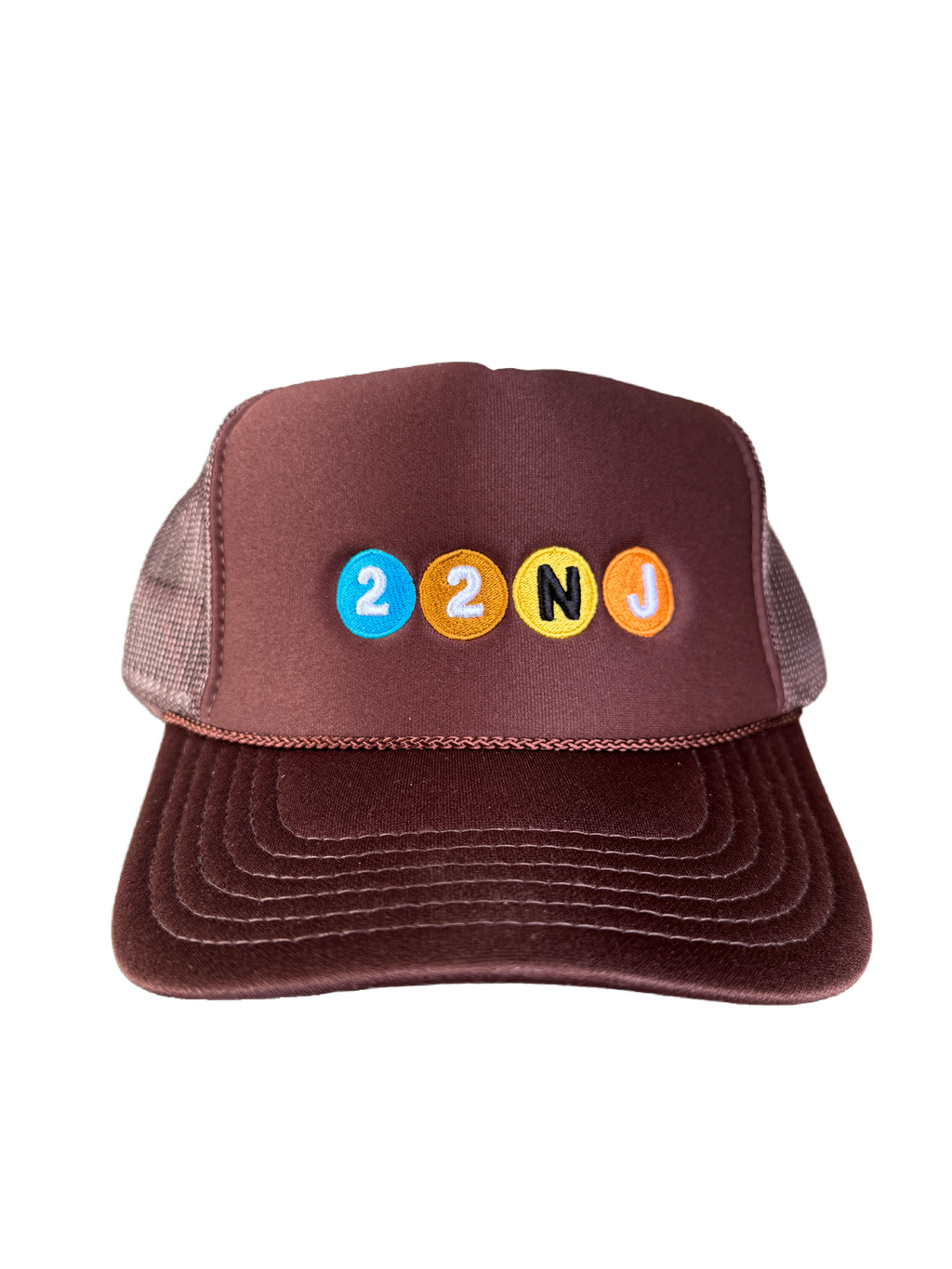 22NJ Subway Brown Trucker Cap