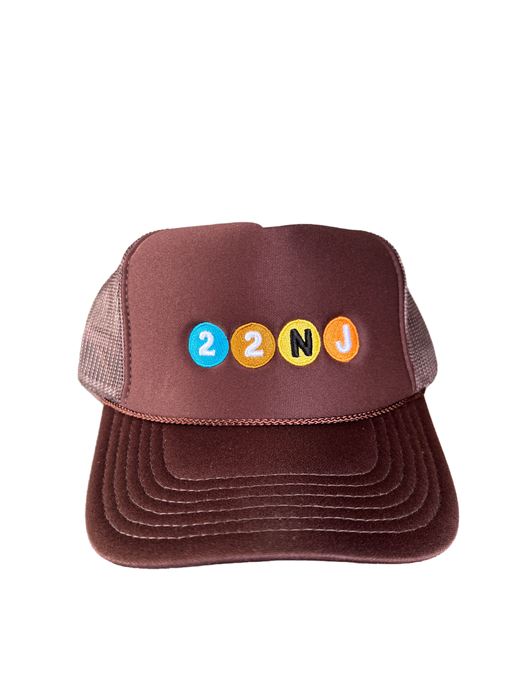 22NJ Subway Brown Trucker Cap