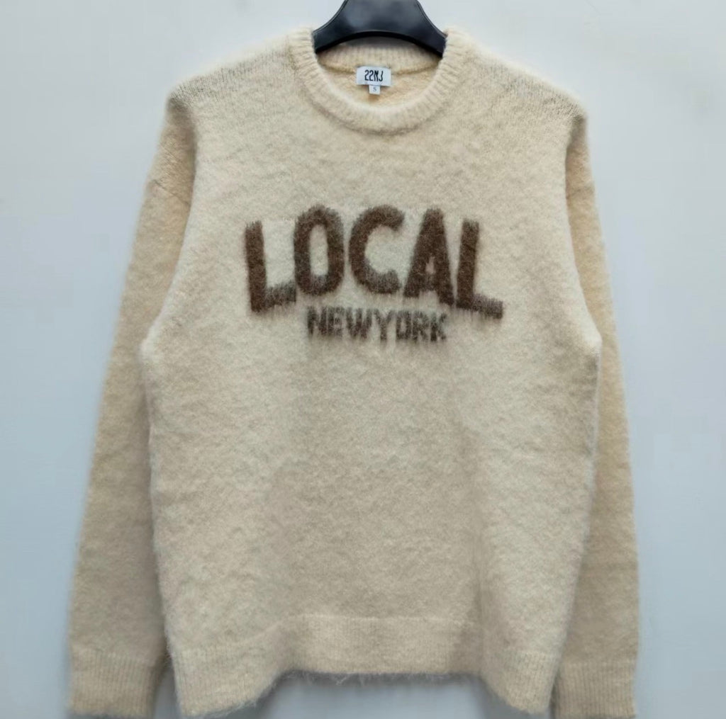 22NJ  Local New York Unisex Mohair Sweater