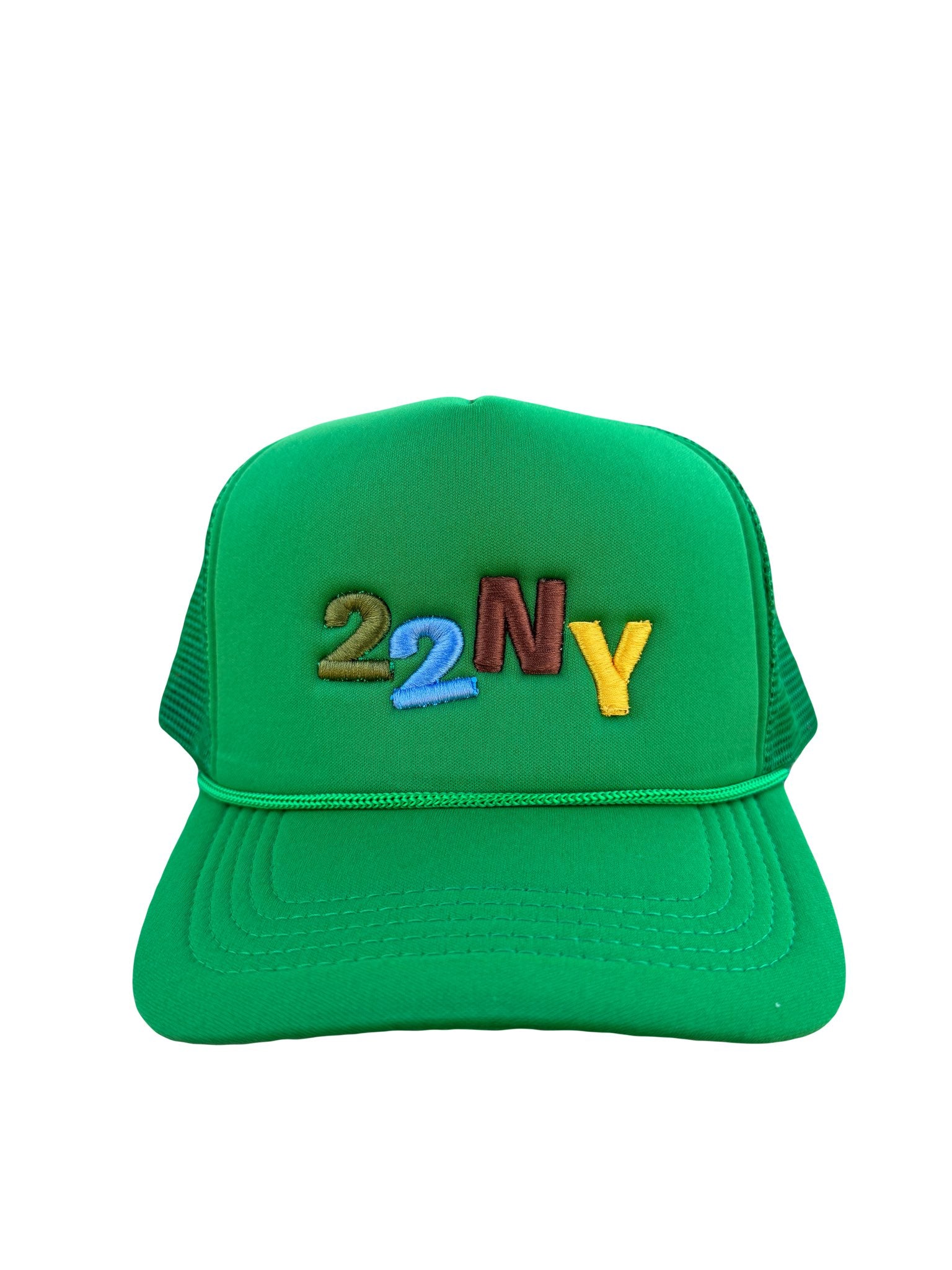 22NJ New York Green Trucker Cap