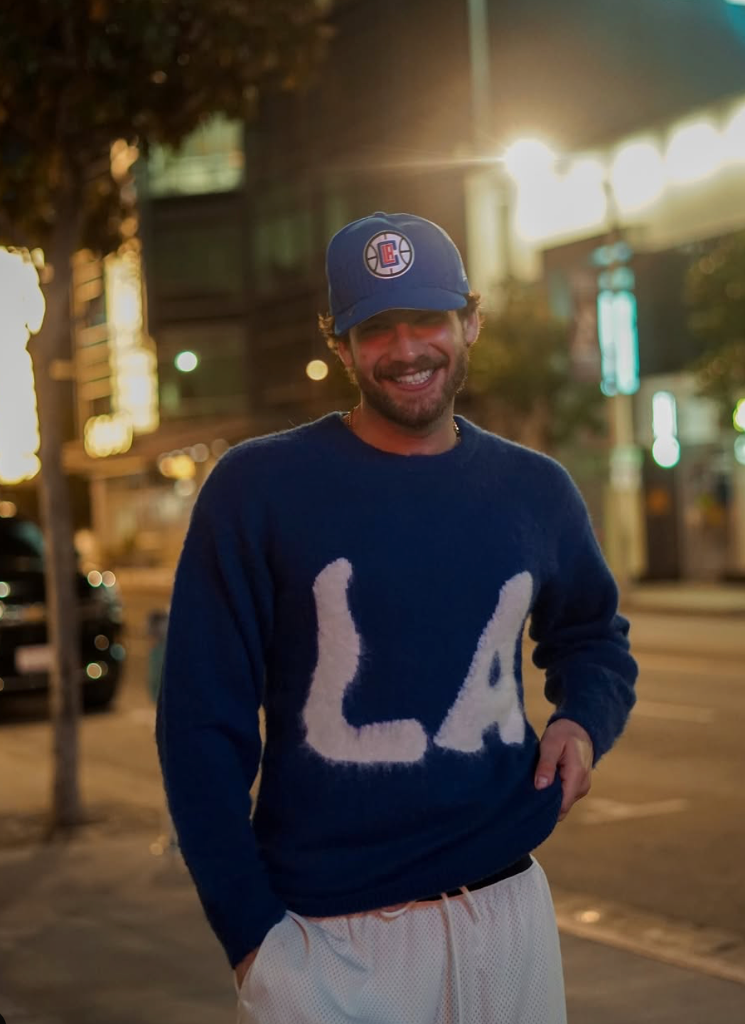Los Angeles Navy Blue Unisex Mohair Sweater