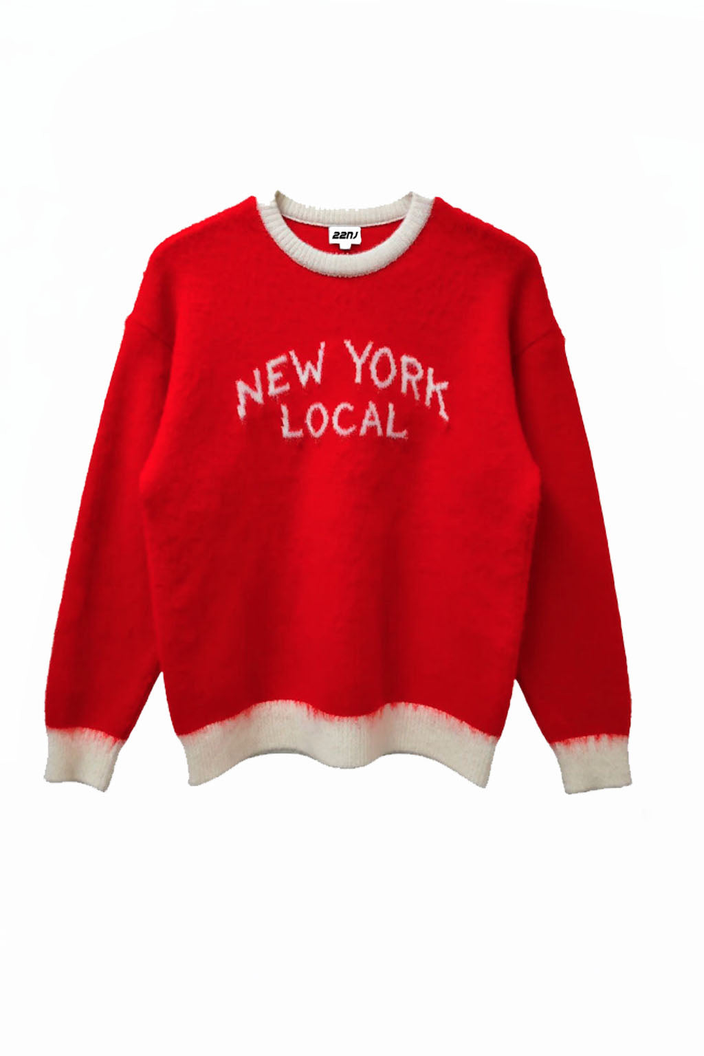 22NJ New York Local Red Unisex Mohair Sweater
