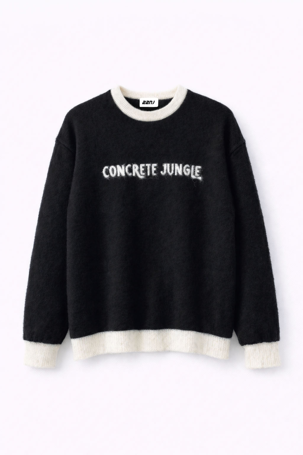 Concrete Jungle Black Unisex Mohair Sweater