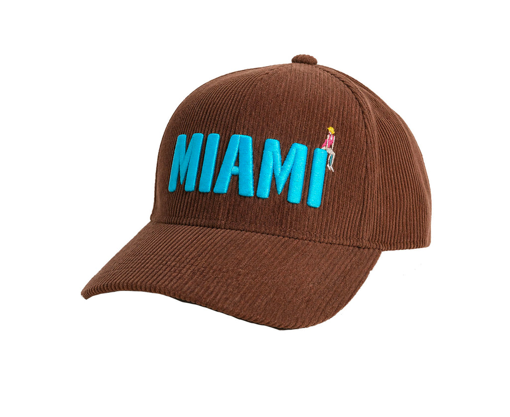 Miami Brown Corduroy Unisex Cap