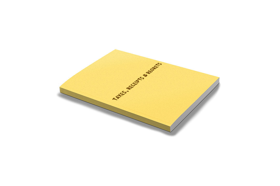 Taxes, Receipts and Regrets  Layflat Notebook