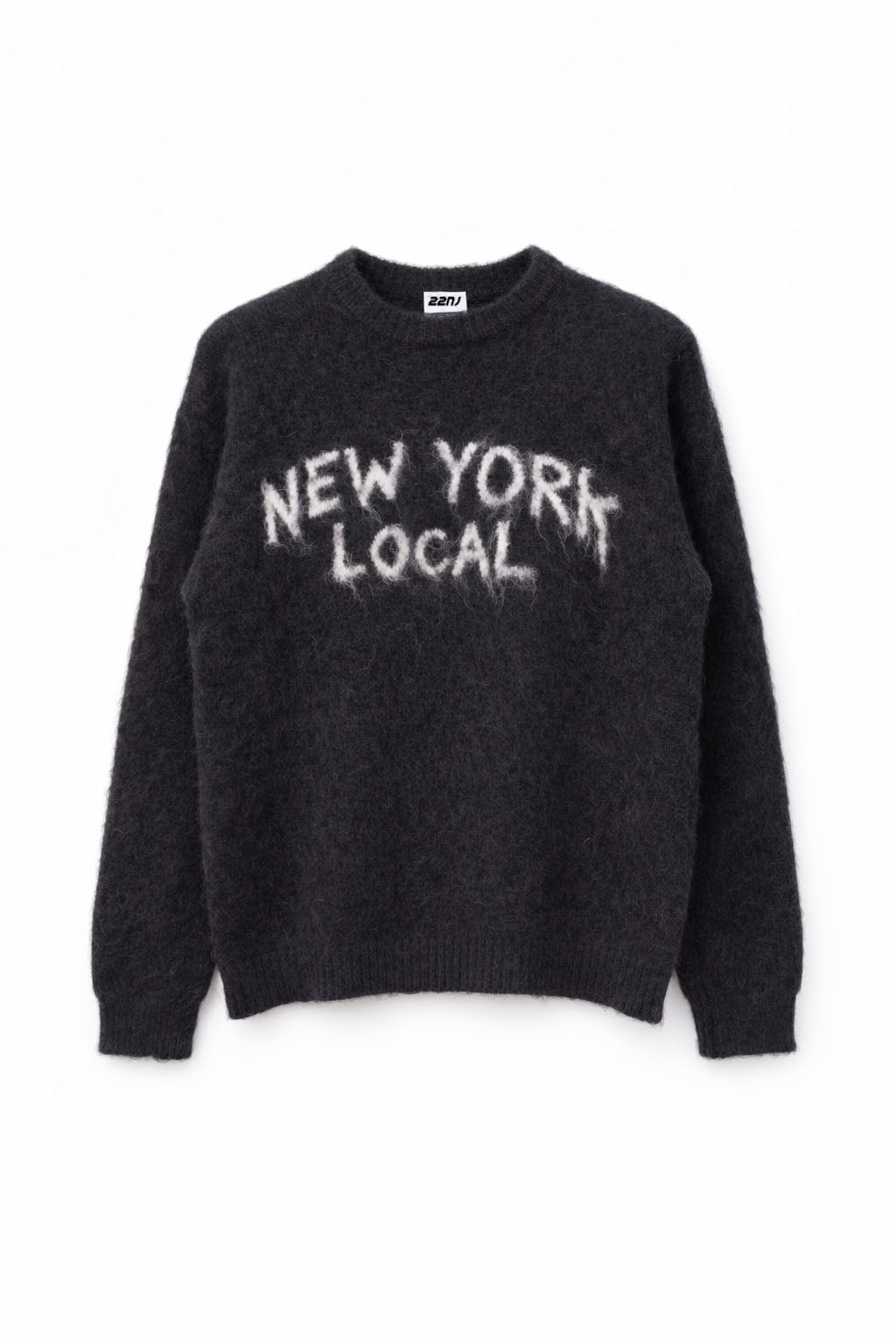 22NJ New York Local black Unisex Mohair Sweater