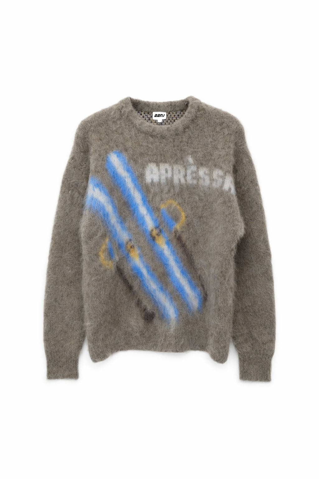 22NJ Apres Ski Taupe Unisex Mohair Sweater