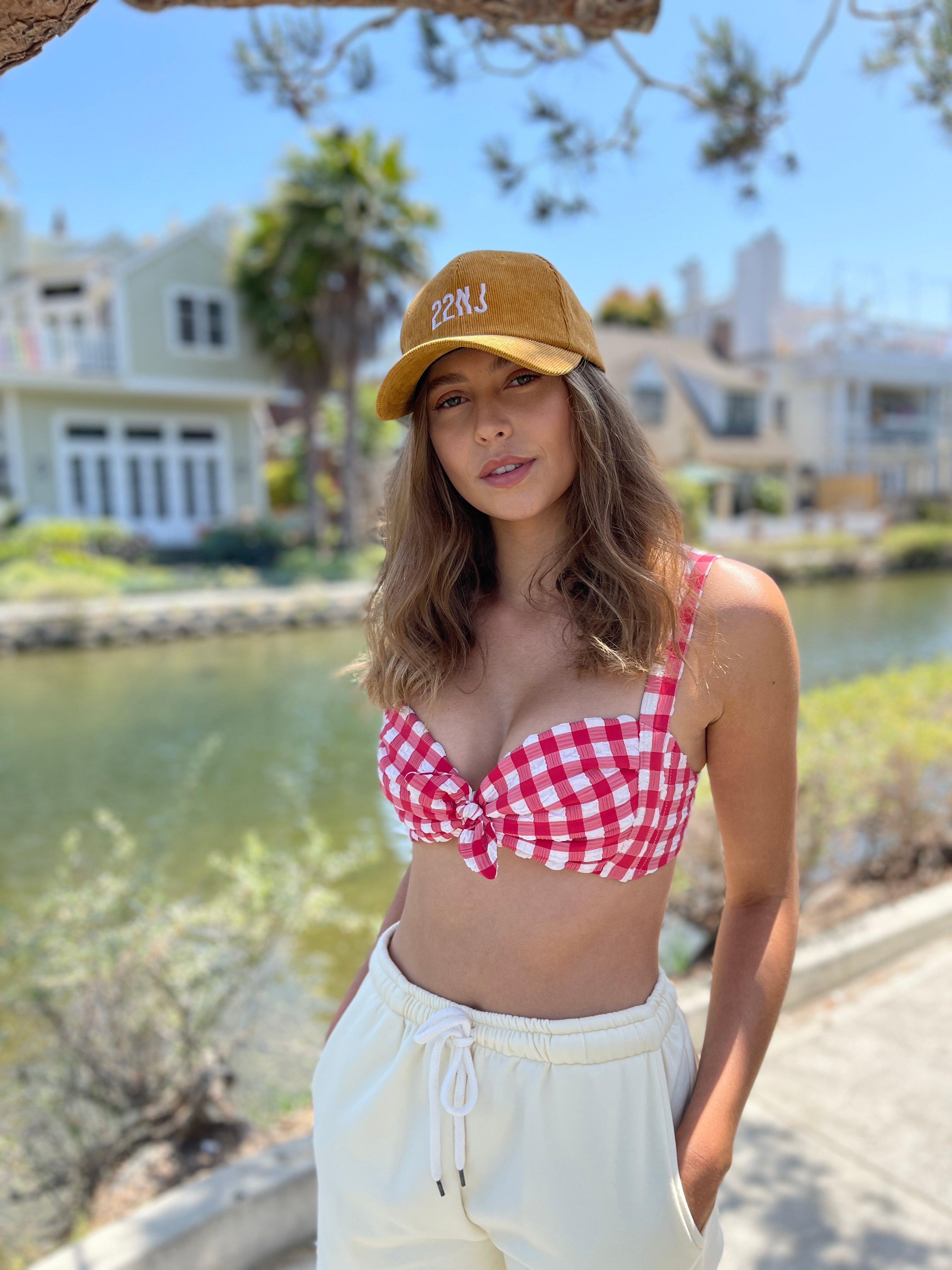 22NJ Yellow Corduroy Cap