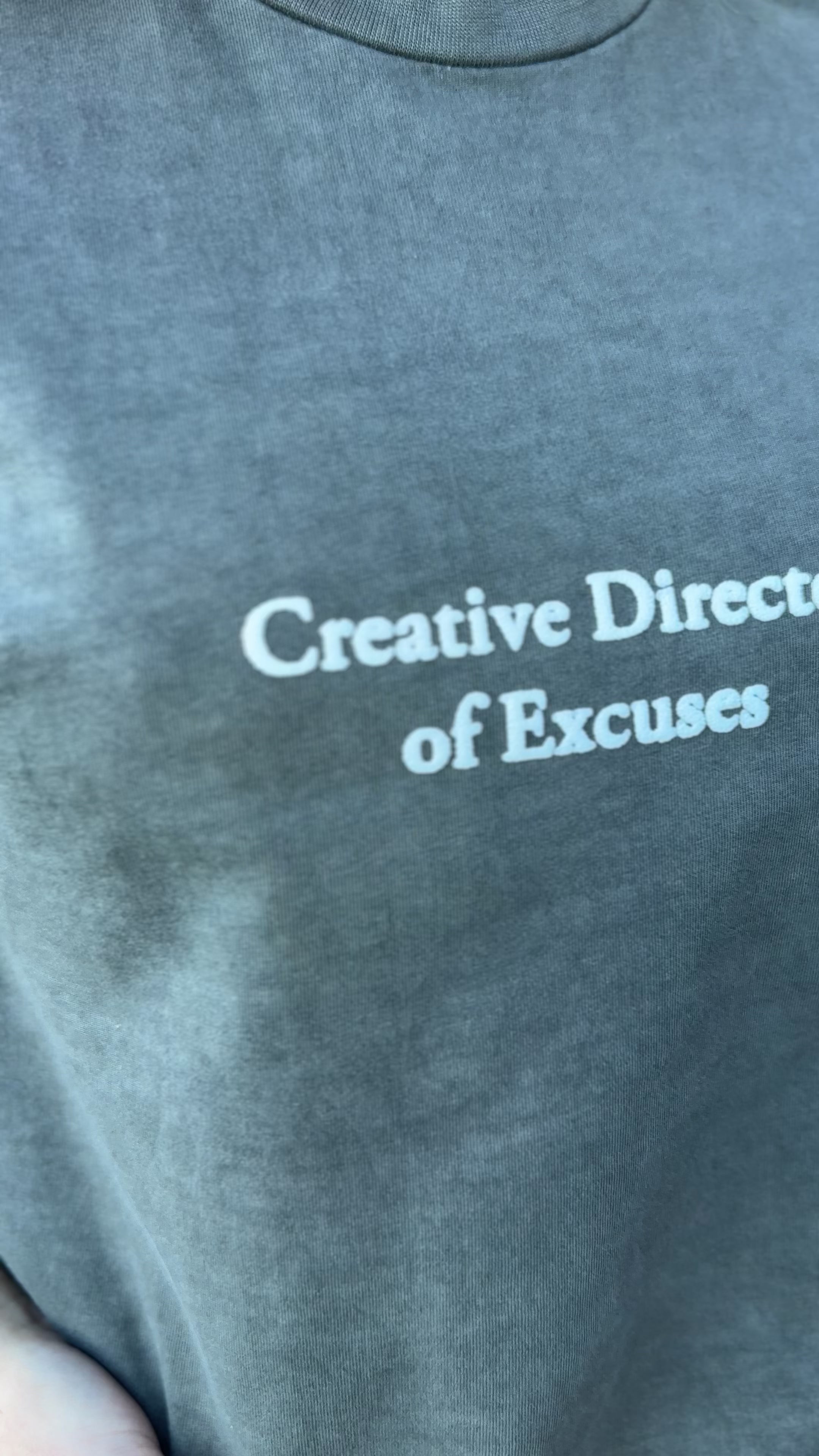 Creator Director of Excuses Smoked Gray Tshirt